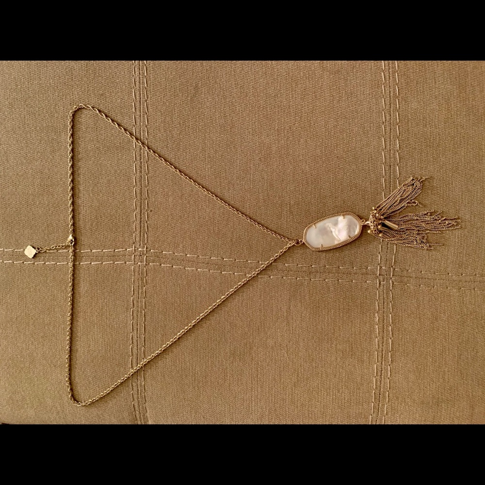 Kendra Scott White Stone Long Necklace